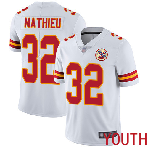 Youth Kansas City Chiefs #32 Mathieu Tyrann White Vapor Untouchable Limited Player Football Nike NFL Jersey->youth nfl jersey->Youth Jersey